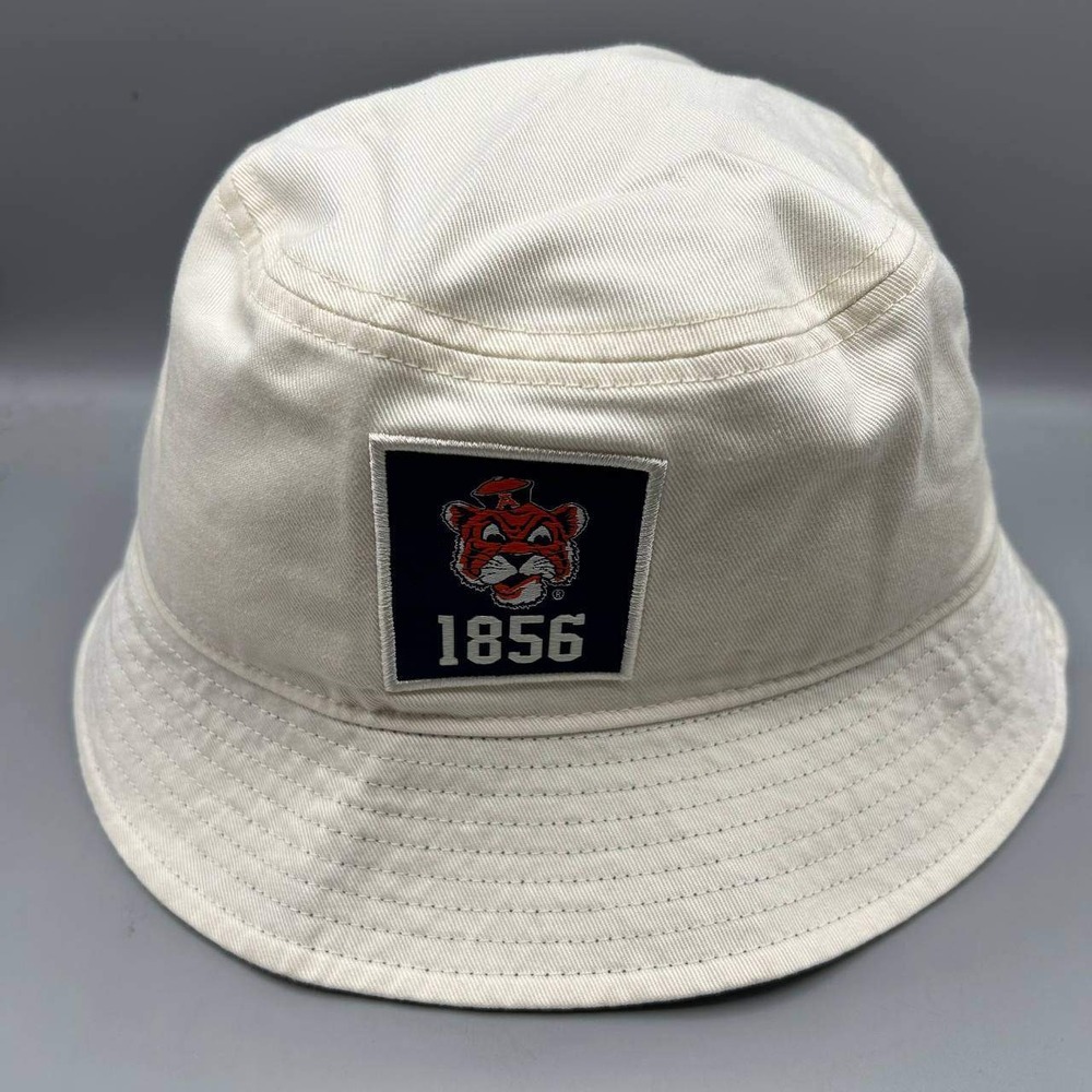 Nike Auburn Tigers Hat Men Medium Cream Navy Apex Bucket Cap Cotton New M